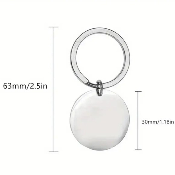 LOVE MOM Stainless Steel Silver Keychains Purse Charms - Picture 7 of 11